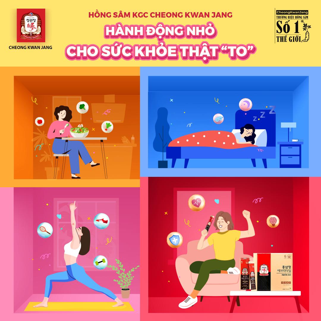 Hồng sâm KGC Cheong Kwan Jang Hành động nhỏ cho sức khỏe thật to