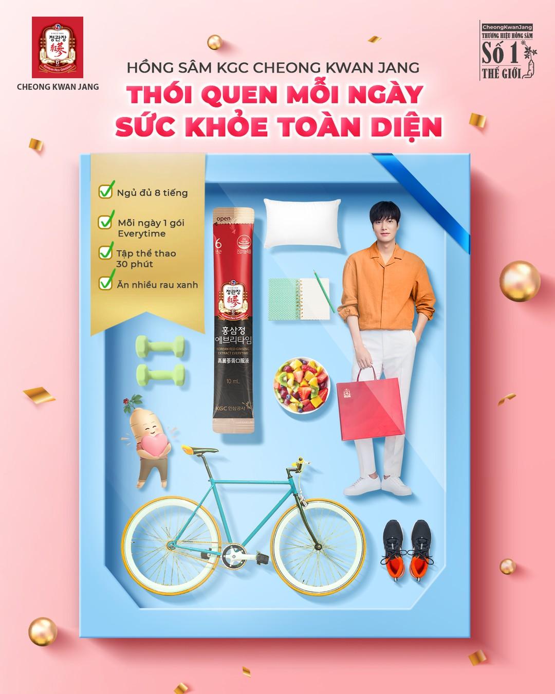 Hồng sâm KGC Cheong Kwan Jang Thói quen mỗi ngày sức khỏe toàn diện